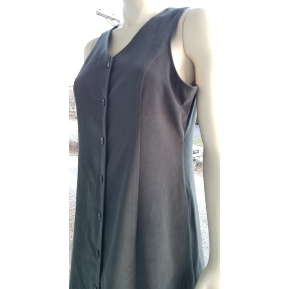 Petite Sophisticate Button Down Midi Dress,  Forest Green, 6 ✔️ - Picture 2 of 6